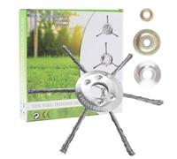 MaxEarn Tete Debroussailleuse Universelle, 200mm x 25,4mm Alésage | Tete Brosse Débroussailleuse, à 6 Fils d'acier, Brosse Metallique Debroussailleuse de Jardin pour Mauvaises Mousses