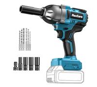 MaxEarn Visseuse à percussion sans fil 1/2", 1800 Nm, visseuse sans fil | Sans balais avec LED, 4 douilles 17/19/21/22 mm et 6 forets pour voiture, camion, changement de pneus et montage de meubles
