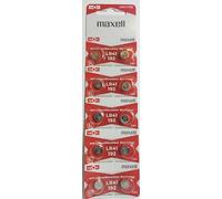 Maxell 11716800 Lot de 10 piles bouton alcalines LR41 sans mercure 1,5 V