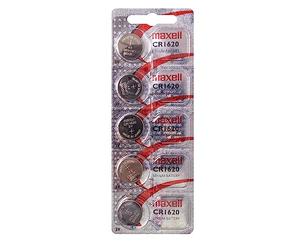 Maxell 18586500 Pile Domestique à Usage Unique CR1620 Zinc-Manganese Dioxide (Zn/MnO2) - Piles (Single-Use Battery, CR1620, Zinc-Manganese Dioxyde (Zn/MnO2), 3 V, 5 Pièces(s), 80 mAh)