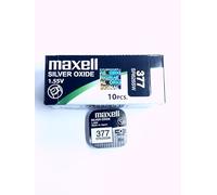 Maxell 377 SR626SW Lot de 1 x 10 pcs Oxyde d'argent 1,55 V Piles pour Montre fabriqué au Japon