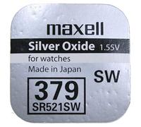 Maxell 379 SR521SW Lot de 5 piles bouton 1,55 V Oxyde d'argent