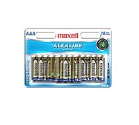 Maxell 723472 Lot de 16 Piles alcalines AAA prêtes à l'emploi Longue durée et fiable avec Haute compatibilité