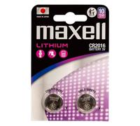 Lot de 2 piles bouton au lithium CR2016 3 V de Maxell