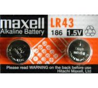 Maxell Lot de 2 Piles LR43 G12A 1176A 186 1 RW84 V12GA, 186, GP86A L1142 301A 386A Piles alcalines 1,5 V pour appareils Photo/Jouets/calculatrices/Lampes Torches/Montres/pointeurs Laser/Autres.