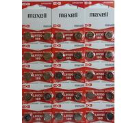Maxell Lot de 30 piles bouton alcalines LR1130 1,5 V