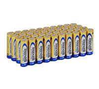 Maxell LR06 - Lot de 40 Piles alcalines AA, Couleur Or
