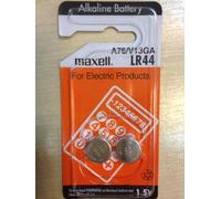 Maxell - Pile bouton alcaline blister LR44 MAXELL 1.5V 110mAh - 1,5V 110mAh