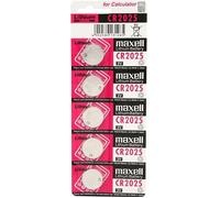 Maxell Pile bouton CR2025 Lithium 3 V - 5 pièces