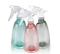 Maxentico 3 Pcs Vaporisateur Vide 500 ml, Rechargeable Flacon Pulvérisateur | Gâchette en Plastique, 2 Pulvérisation Modes Transparent Spray Bouteilles, pour Nettoyage, Plante, Cheveux, Jardin