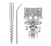 Maxerio Lot de 2 Bases Tilt 60 cm avec Console (galvanisée à Chaud) Ø 60 x 2 mm M12