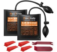 Maxetodo Lot de 2 pompes à air avec 2 leviers et 4 cales en plastique, coussin gonflable pour soulever des meubles lourds jusqu'à 200 kg (440 livres) et hauteur 6 cm, montage de portes, fenêtres et