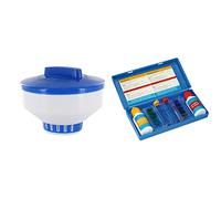 Maxi 79060 Doseur de chlore flottant pour tablettes de 200 g & BSI Test Kit Teste d'eau piscine