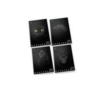 Maxi Cahier Pigna Monochrome Noir 0230337 4m - Rayures 4m - Pack De 10 Cahiers Abs.