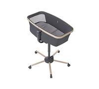 Maxi-Cosi Alba Berceau bébé 3 en 1, Lit bébé, Transat bébé inclinable et Chaise Haute bébé, Tissus 100% recyclés, Naissance à 3 Ans (15 kg), Compatible avec kit Repas Alba, Beyond Graphite
