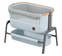 Maxi-Cosi Iora Berceau pliable pour bébé de 0 à 6 mois, max 9 kg, 4 positions d'inclinaison et 5 positions de hauteur, glissement facile, matelas confortable, grand panier, facile à transporter, gris