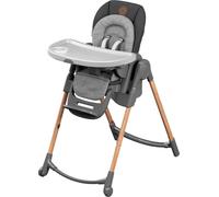 Maxi-Cosi Minla Chaise haute évolutive, 0-14 ans, Chaise haute bébé, 9 niveaux de hauteur, 5 positions d'inclinaison, 4 positions de plateau, Essential Graphite