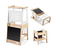 Maxi-COSI Toucan 3-en-1 Tour d'observation Enfant, Tour Montessori en Bois 1,5-99 Ans, 10-150 kg, 3 hauteurs, se transforme en Table et en Chaise, Bois Certifié FSC 100%, Natural Wood