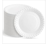 Maxi Products - Lot de 500 assiettes en carton jetables - Ø 18 cm - Assiette ronde en carton jetable - Assiettes pour traiteur, événements et célébrations - Apte alimentaire