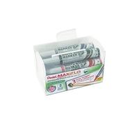 Maxiflo Brosse Pour Tableau Blanc + 4 Marqueurs A Pointe Conique Large Noir Blanc Rouge Vert Mwl5M Mag 4-M