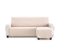 MAXIFUNDAS Housse de canapé d'angle rembourrée Bras Droit 200 cm - Housse de canapé Extra Souple Beige - Housse de canapé avec Sangles arrière - Housse de Chaise Longue Protector canapé modèle Maui
