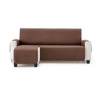MAXIFUNDAS | Housse de canapé d'angle rembourrée Bras Gauche 200 cm - Housse de canapé Extra Doux Marron - Housse de canapé avec Sangles arrière - Housse de Chaise Longue de Protection de canapé