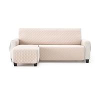 MAXIFUNDAS | Housse de canapé d'angle rembourrée Bras Gauche 200 cm - Housse de canapé Extra Souple Beige - Housse de canapé avec Sangles arrière - Housse de Chaise Longue de Protection de canapé