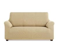 MAXIFUNDAS | Housse de canapé élastique 4 Places Beige - Housse de canapé Extra Douce, antidérapante et élastique - Housse de canapé élastique Modèle Inca