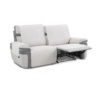MAXIFUNDAS-Housse de canapé rembourrée Relax 3 Places Slam, Ivoire. Salvasofá répulsif Liquide et avec Envers antidérapant, Ivore