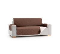 MAXIFUNDAS - Housse de canapé rembourrée réversible 2 Places - Housse de canapé Extra Douce Marron/Beige - Housse de Protection de canapé avec Bandes élastiques de Maintien - Housse de canapé modèle