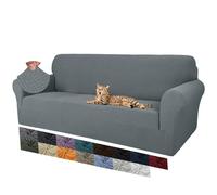 MAXIJIN Creative Jacquard Housse de canapé 3 Places, Super Extensible, antidérapante, adaptée aux Animaux domestiques, 1 pièce élastique de Protection pour canapé (3 Places, Gris Clair)