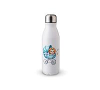 MAXIKIWI Bouteille d'eau à paroi unique avec bouchon à vis, aluminium léger non isolé, sans BPA, anti-fuite - Regarde bébé dans la poussette - 500 ml