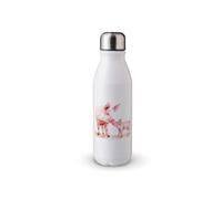 MAXIKIWI - Bouteille d'eau à paroi unique avec bouchon à vis, aluminium léger non isolé, sans BPA, anti-fuite - Maman avec bébé animaux - 500 ml