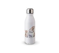 MAXIKIWI Bouteille d'eau à paroi unique avec bouchon à vis, aluminium léger non isolé, sans BPA, anti-fuite - Maman et bébé animal - 500 ml
