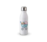 MAXIKIWI Bouteille d'eau à paroi unique avec bouchon à vis, aluminium léger non isolé, sans BPA, anti-fuite - Regarde bébé dans la poussette - 500 ml