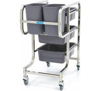 Maxima - Chariot de nettoyage Gastro - 5 poubelles incluses