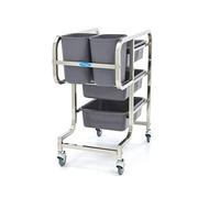 Maxima - Chariot de nettoyage Gastro - 5 poubelles incluses