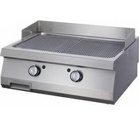 Maxima - Plancha Gastro Heavy Duty - Chromée rainurée - Appareil double - Profondeur 70 cm - Gaz