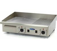 Maxima - Plancha Gastro - Semi rainurée - 73 cm - incl. plaque de gril Bac de récupération - 400 V