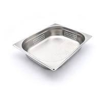Maxima Récipient gastronomique - 1/2 GN - 6,5 cm de profondeur - Acier inoxydable - Perforé