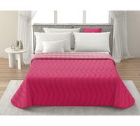 MAXIME MAISON - Couvre Lit 1 Personne (100 GR/mq) Dessus de Lit 1 Personne (165x265), Couverture Lit 1 Personne, Dessus de Lits et Couvre-Lits, Jeté de Lit Double Face (Fuchsia/Azalea)
