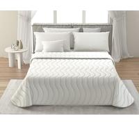 MAXIME MAISON Couvre-lit 165 x 265 cm blanc, couvre-lit automne/printemps (100 g/m²), couette pour lit simple, avec rembourrage, en microfibre douce, fabriqué en Italie
