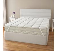MAXIME MAISON - Topper pour lit double 160 x 190 cm, matelassé avec élastiques pour fixation, matelas double rembourrage 700 g/m², protège le matelas de l'usure et améliore la qualité du sommeil