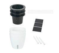Maximex 3 Pots de Fleurs à réserve d’Eau, Lot de 15 pièces, Pots à Herbes aromatiques avec réservoir d'eau, arrosage Automatique pour Plantes d'intérieur, Ø 18 x 19 cm, Plastique