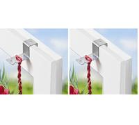 Maximex Crochets pour la fenêtre set de 2 set de 2 Argent (Lot de 2)