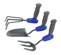 Maximex Kit de Jardinage Ergonomique 3 pièces, Protection des articulations, Pelle de Jardin, râteau et désherbeur