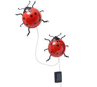 Coccinelles solaires avec éclairage LED, lot de 2