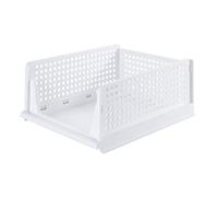 Maximex Lot de 2 paniers de rangement empilables pour tiroir - Avec trous d'aération - Peu encombrant - Pliable