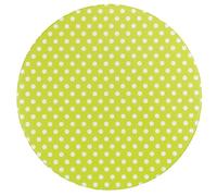 Maximex Nappe Ronde élastique, Ø 70-86 cm, Verte à Pois, Nappe de Jardin Lavable avec élastiques, résistante aux intempéries et aux UV, pour Le Jardin, Le Balcon et Le Camping, en Plastique
