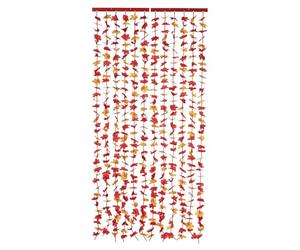 Maximex Rideau de Feuilles Indian Summer, Rideau de Porte sans percer, moustiquaire en Polyester, 90 x 190 cm, Orange